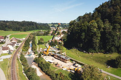 Neubau T&ouml;ssbr&uuml;cke Dillhaus, Bauma