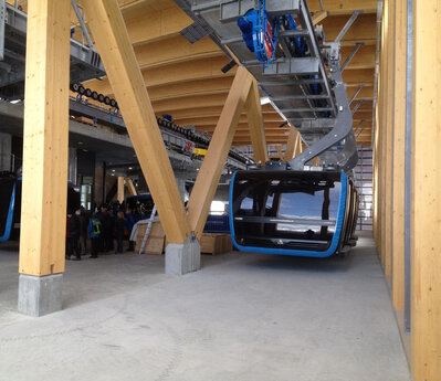 Valley station 3-S cable car Klein Matterhorn, Zermatt