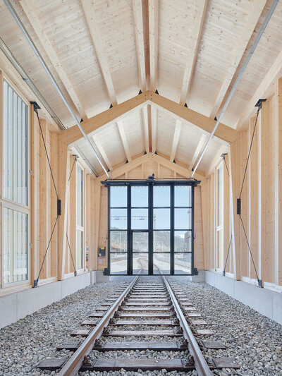New Locomotive Shed at Zweisimmen Station, Zweisimmen
