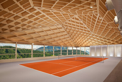 Neubau Tennishallen, B&uuml;rgenstock Hotels & Resort, B&uuml;rgenstock