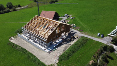 Neubau Rinderlaufstall, Einsiedeln