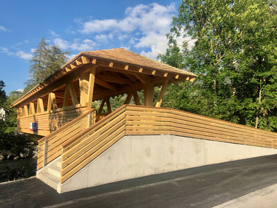 Neubau Campingbr&uuml;cke, Saanen