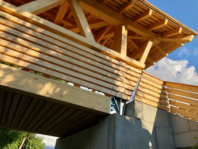 Neubau Campingbr&uuml;cke, Saanen