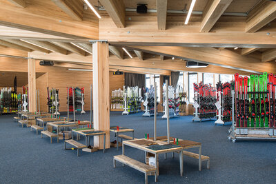 Neues Skitestcenter, trockener Steg, Zermatt