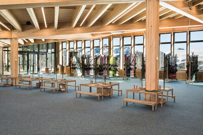 Neues Skitestcenter, trockener Steg, Zermatt